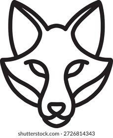 wolf head lettering vector illustration