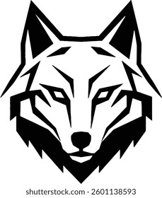  Wolf Head Line Art logo design