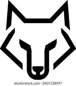  Wolf Head Line Art logo design