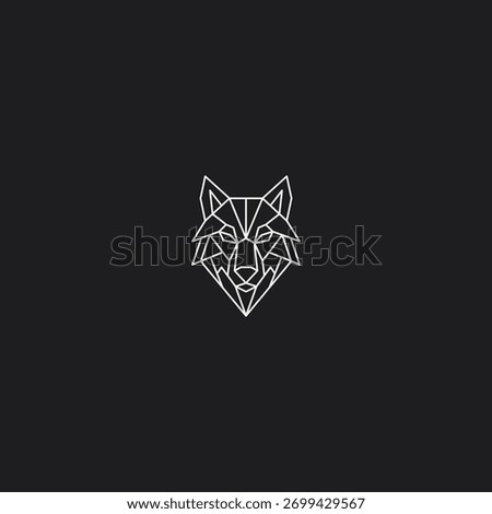 Wolf head line art logo symbolizing wild instinct and fearless spirit.