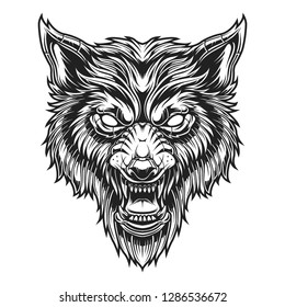 Wolf Head Line Art Vector Stock Vector (Royalty Free) 1286536672 ...