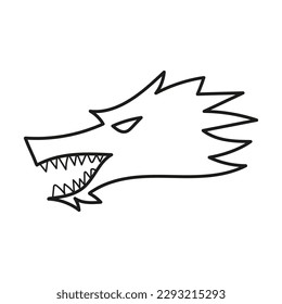 wolf head line icon can be used for a logo, emblem or business purposes