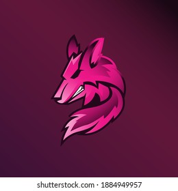 Wolf head logo design colorful