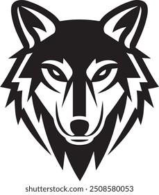wolf head logo design icon vector