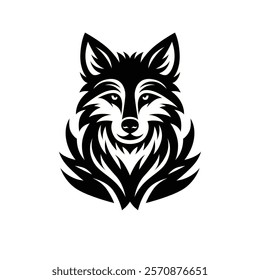 wolf head logo design icon vector