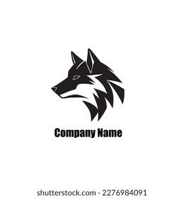Wolf Head Logo Design Modern Style
