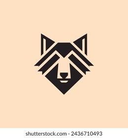 wolf head logo design symbol 