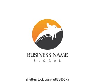 Wolf Head Logo Design Template