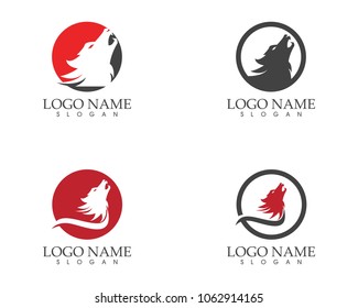 Wolf head logo design vector illustration