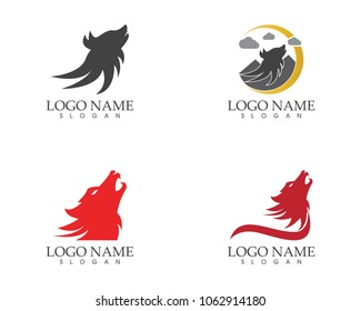 Wolf head logo design vector illustration