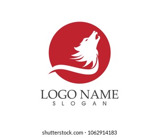 Wolf head logo design vector illustration