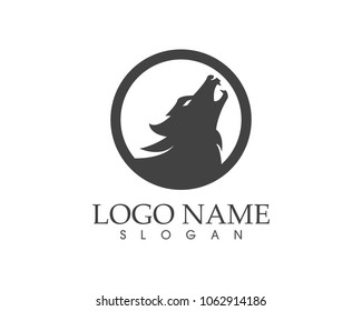 Wolf head logo design vector illustration