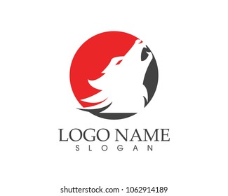 Wolf head logo design vector illustration