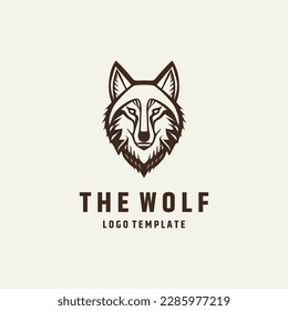 Ilustración vectorial del logotipo de la cabeza del lobo