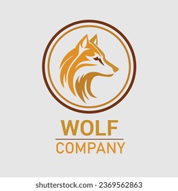 Wolf head logo design vector image download.