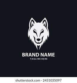 Wolf head logo design vector