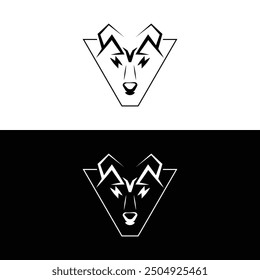 Wolf Head logo design vector