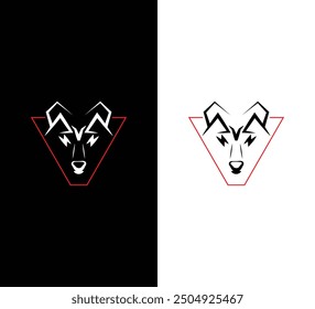 Wolf Head logo design vector