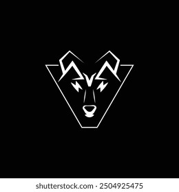 Wolf Head logo design vector