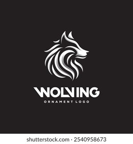 wolf head logo design vector illustration