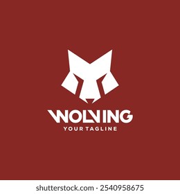 wolf head logo design vector illustration