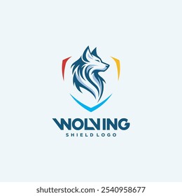 wolf head logo design vector illustration