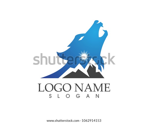 Wolf Head Logo Design Vector Illustration Stock Vector Royalty Free 1062914153 