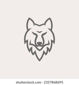 wolf head logo for e sport or others, vector