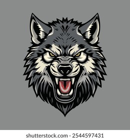 Wolf Head Logo Emblem Vector Art