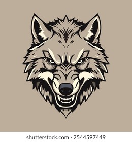 Wolf Head Logo Emblem Vector Art