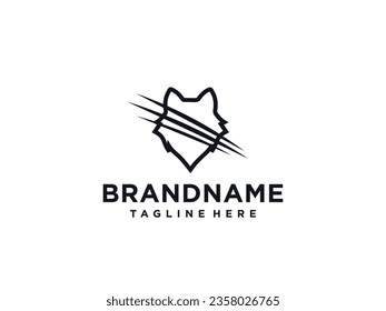 wolf head logo fox. Wolf Vintage Logo Stock Vector.