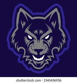 Wolf head logo. Great for sports logotypes and team mascots. 