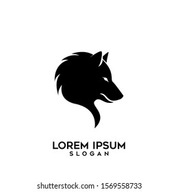 wolf head logo icon design vector illustration