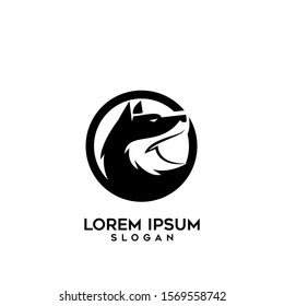 wolf head logo icon design vector illustration