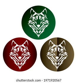 Wolf Head logo Icon Vector Illustration. German Shepherd Face Icon
