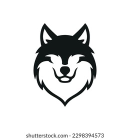 wolf head logo icon vector illustration