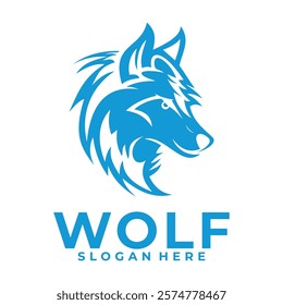 Wolf Head logo icon. Wolf logo vector design template