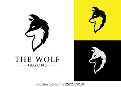 wolf head logo icon vector illustration