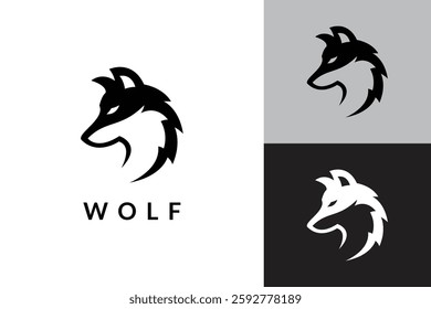 wolf head logo icon vector illustration