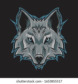 Wolf Head Logo Illustration Vector