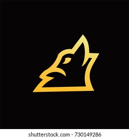 Wolf head logo mascot 