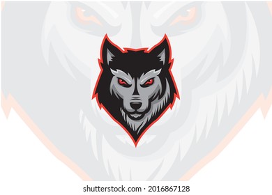 Wolf Head Logo Mascot Emblem. Sport logo concept vector.