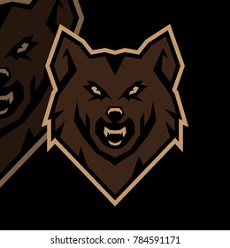 Wolf Head Logo Mascot Emblem