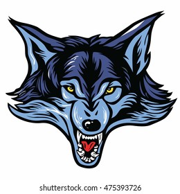 Wolf Head Logo Mascot Vector Design Illustration