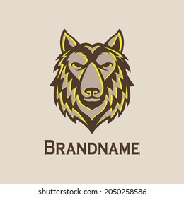 Wolf head logo, perfect for business, brand or team logos.