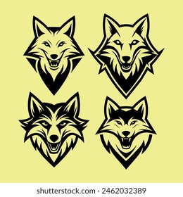 Wolfskopf Logo Einfaches und modernes Design Wolf Klassisch Logo