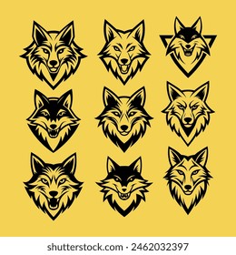 wolf head logo simple and modern design Wolf Vintage Logo
