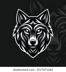 logotipo cabeça de lobo adequado para logotipo e sport