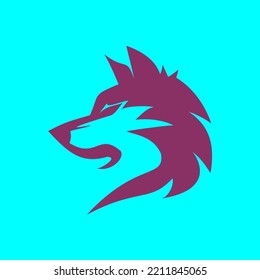 wolf head logo, suitable for use as a business or community symbol