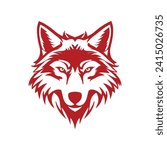 Wolf head Logo template design